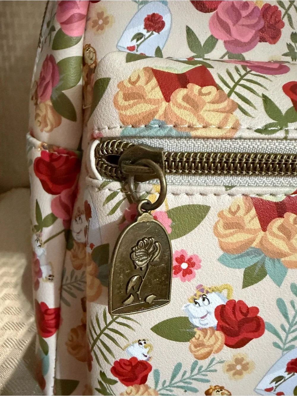 Disney Beauty and the Beast Floral Mini Backpack